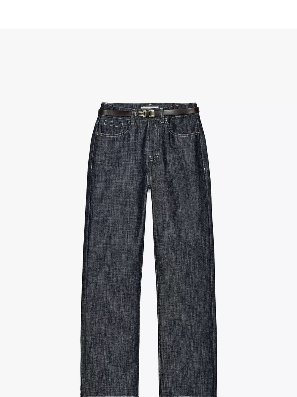 GU Z1975 HIGH-WAISTED STRAIGHT
LEG SLIM FIT BELTED JEANS sz 4